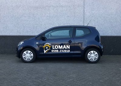 Belettering auto’s Omgangshuis Loman